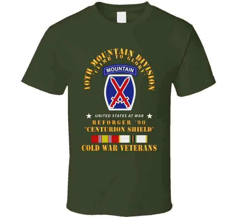 10th Mountain Division - Climb To Glory - Reforger 90, Centurion Shield  - Cold X 300 Hoodie