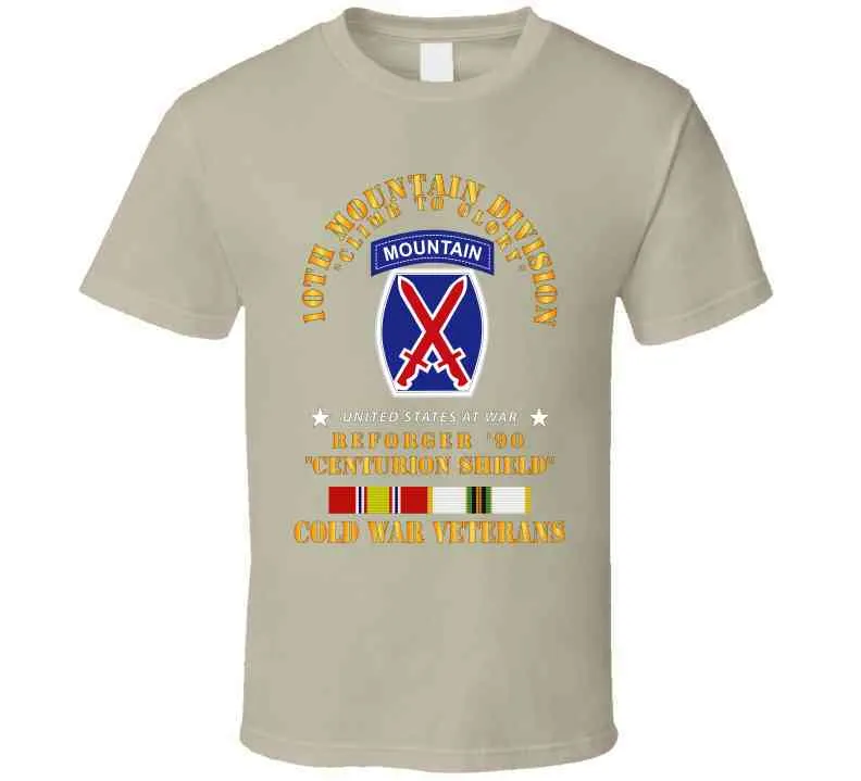 10th Mountain Division - Climb To Glory - Reforger 90, Centurion Shield  - Cold X 300 Hoodie