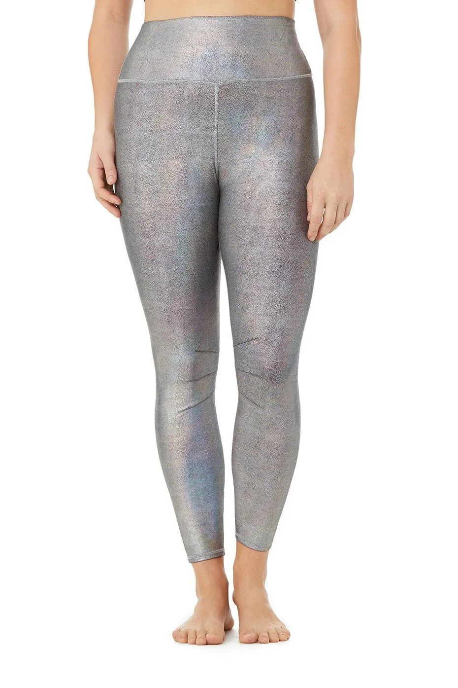 7/8 High-Waist Alo Brilliance Luminance Legging - Black Oil Slick