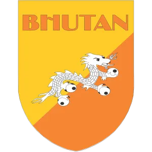 Bhutan Flag Shield Style