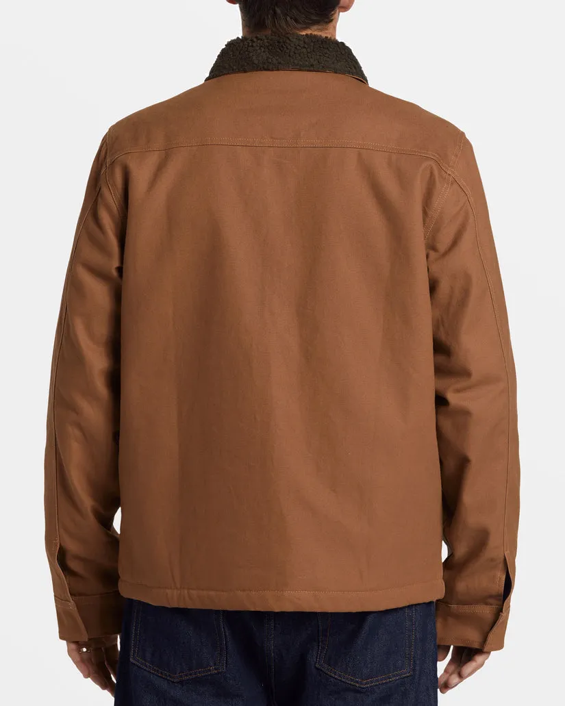 Billabong Barlow Sherpa Canvas Jacket - CAMEL