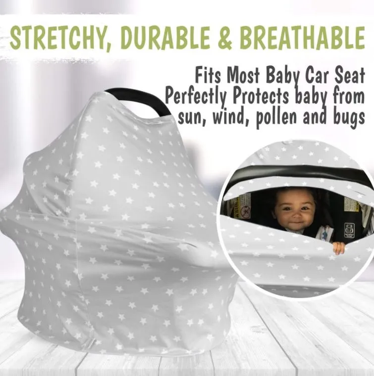 Carseat Canopy - Nursing Cover (Starry Charm)