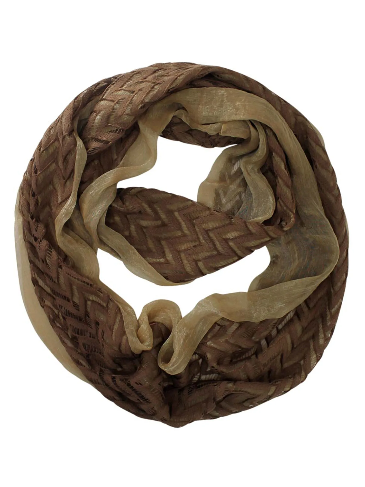 Chevron Lace Organza Infinity Scarf