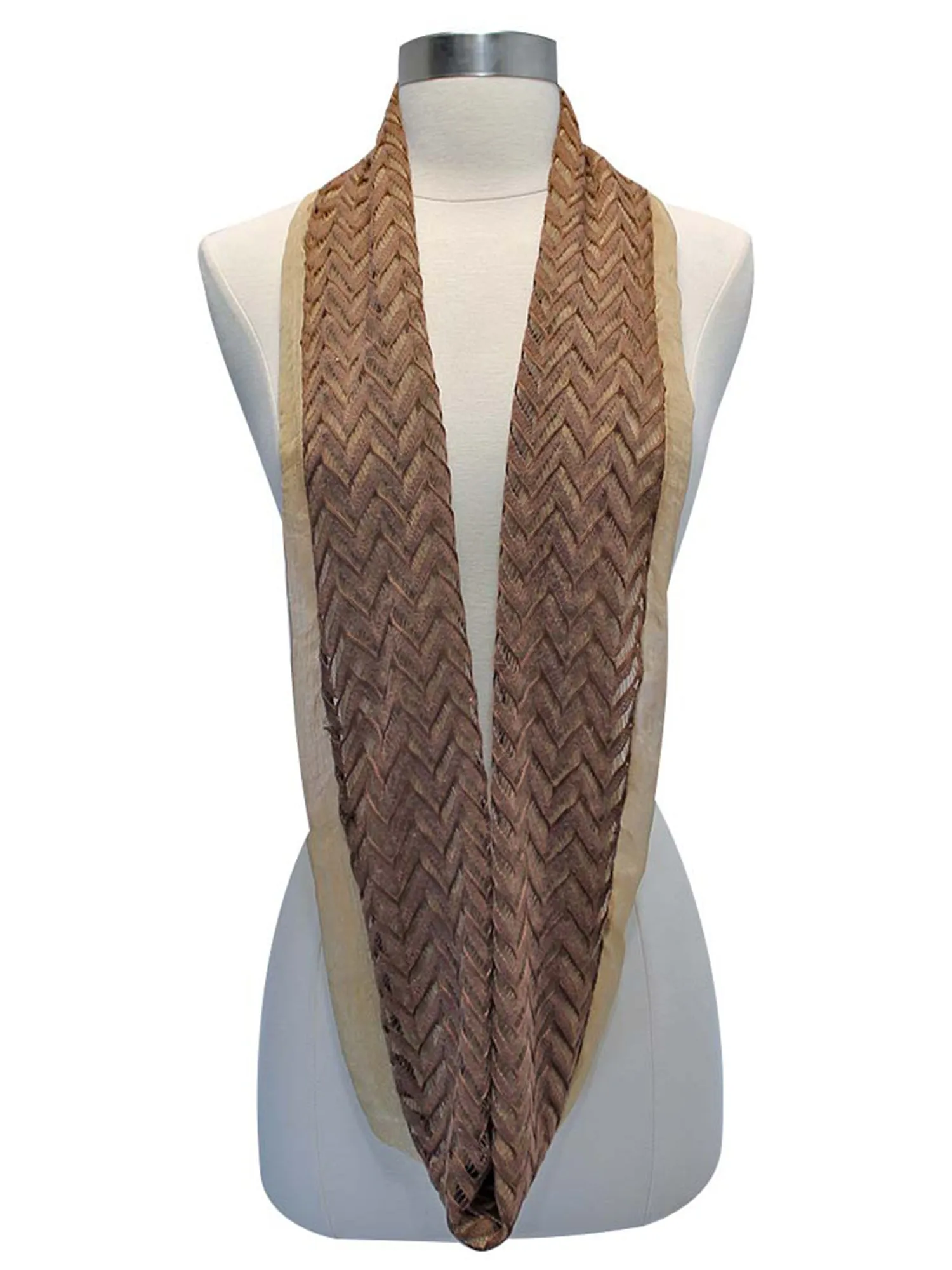 Chevron Lace Organza Infinity Scarf