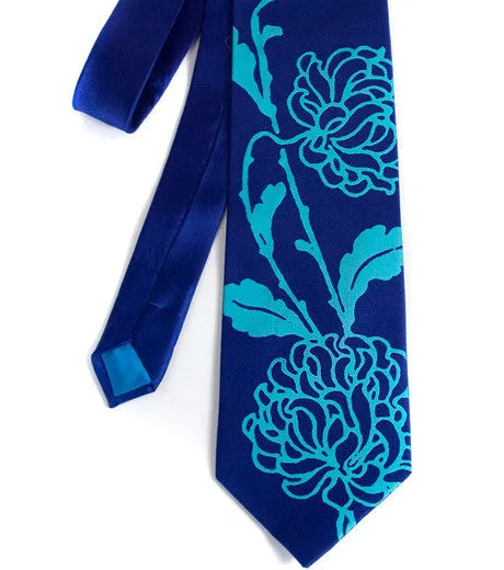 Chrysanthemum Silk Necktie