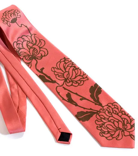 Chrysanthemum Silk Necktie