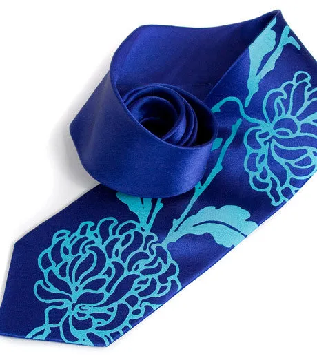 Chrysanthemum Silk Necktie