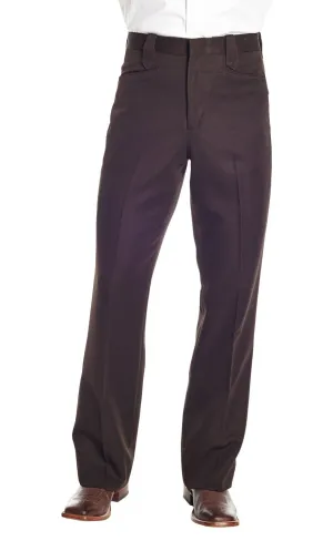 Circle S Mens Brown Polyester Ranch Dress Pants 37