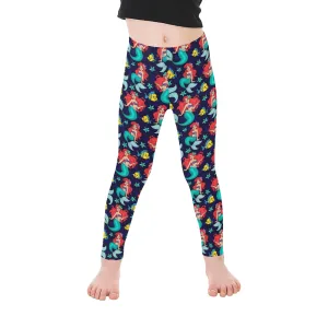 Disney Little Mermaid I Want To Be Where The People Are Kid's Leggings