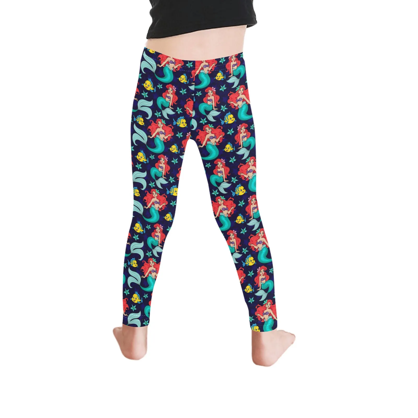 Disney Little Mermaid I Want To Be Where The People Are Kid's Leggings