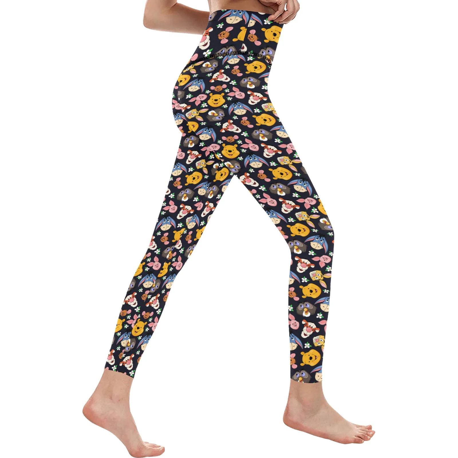 Disney Winnie The Pooh Hundred Acre Wood Friends Women's Athletic Leggings