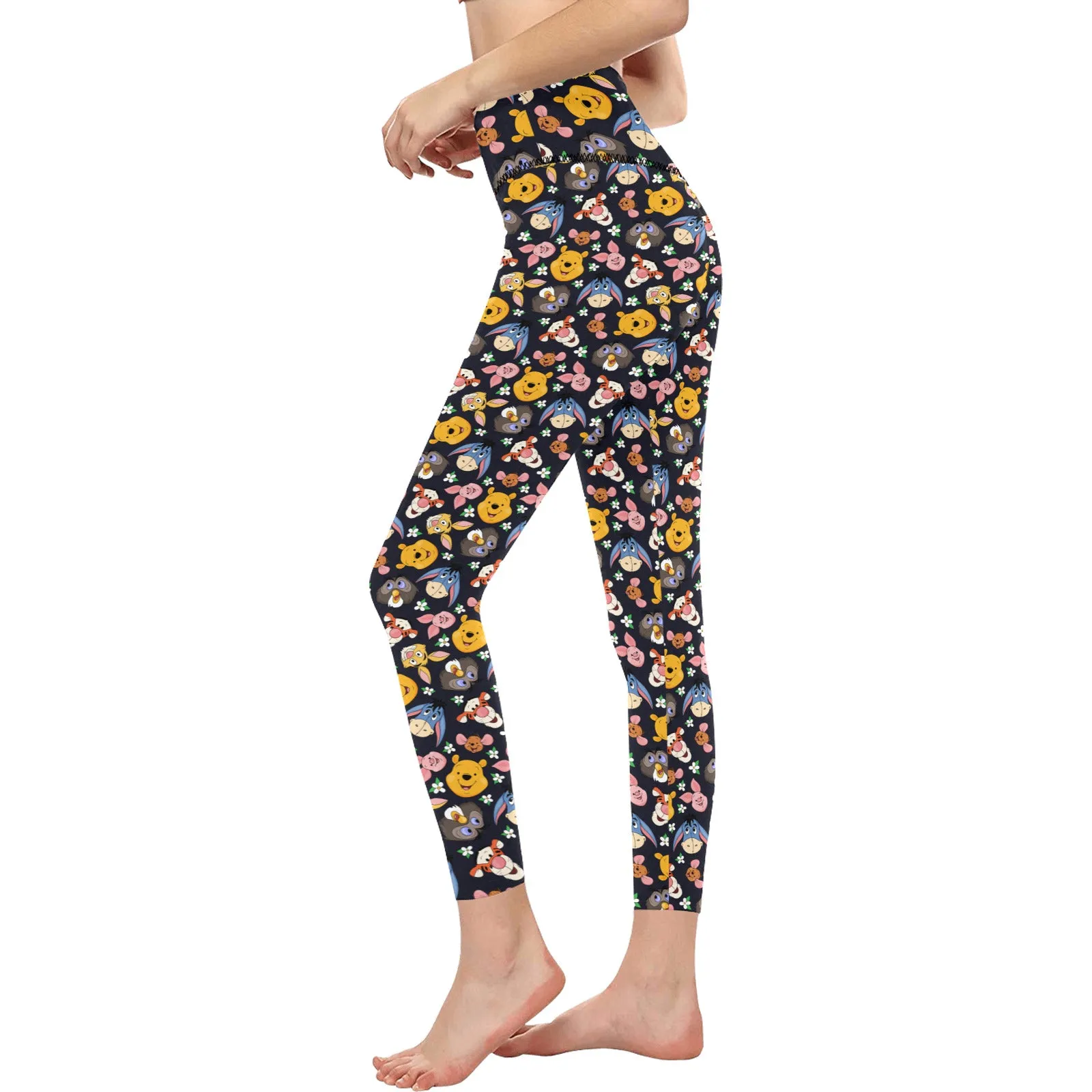 Disney Winnie The Pooh Hundred Acre Wood Friends Women's Athletic Leggings