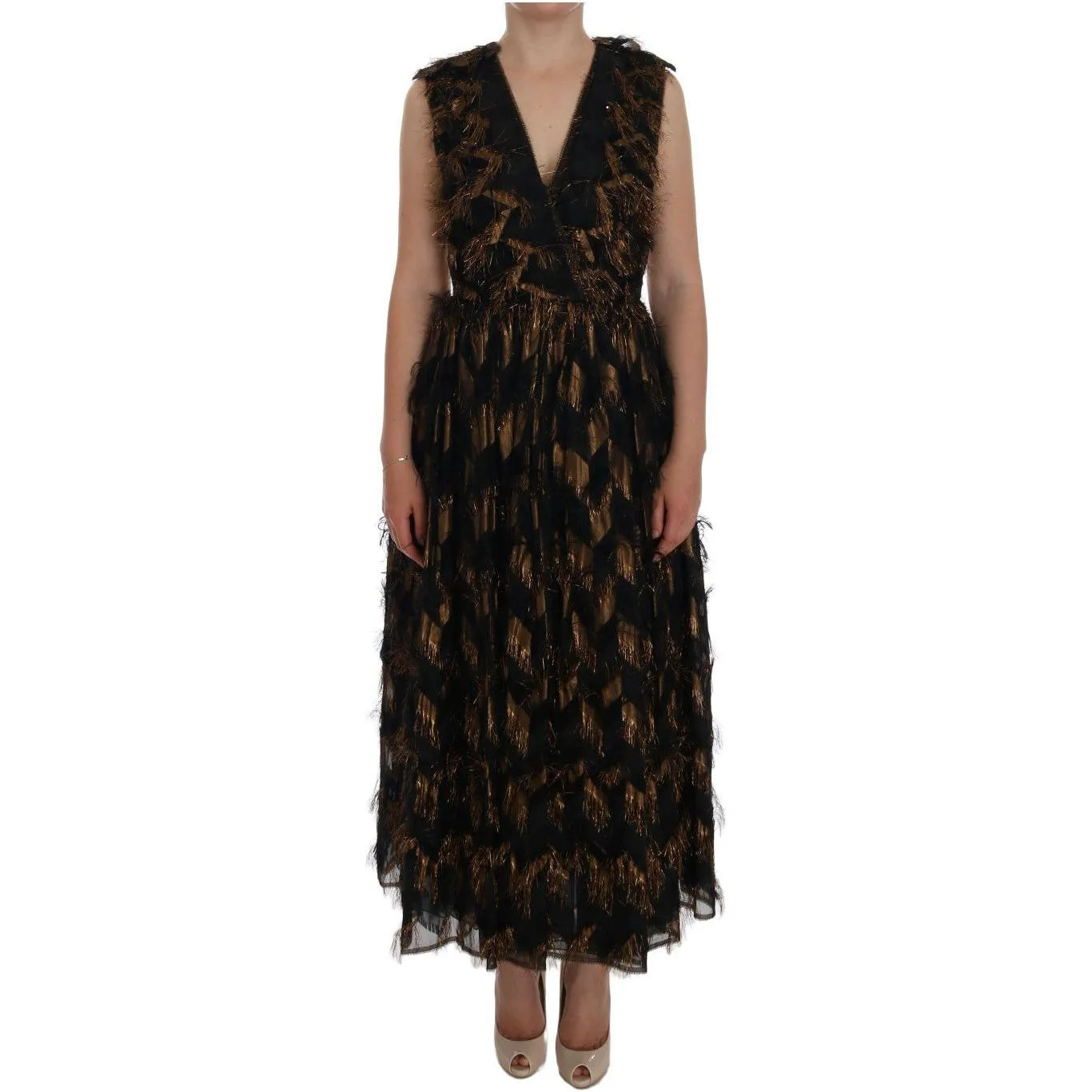 Dolce & Gabbana Elegant A-Line Full Length Sleeveless Dress