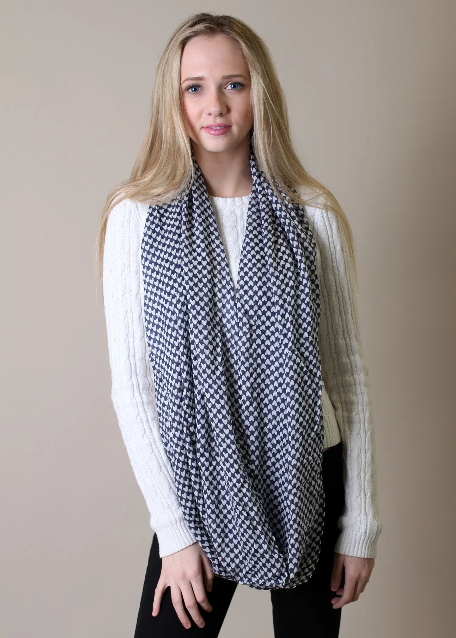 Endless Hearts Infinity Scarf