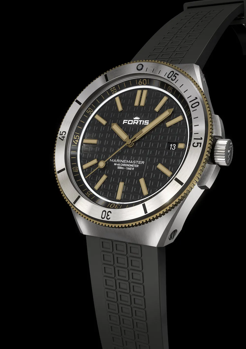 FOR Watch Marinemaster M 44 Black Resin Gold Limited Edition