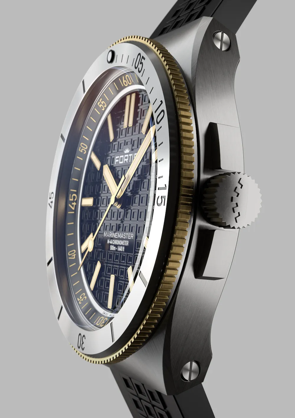 FOR Watch Marinemaster M 44 Black Resin Gold Limited Edition