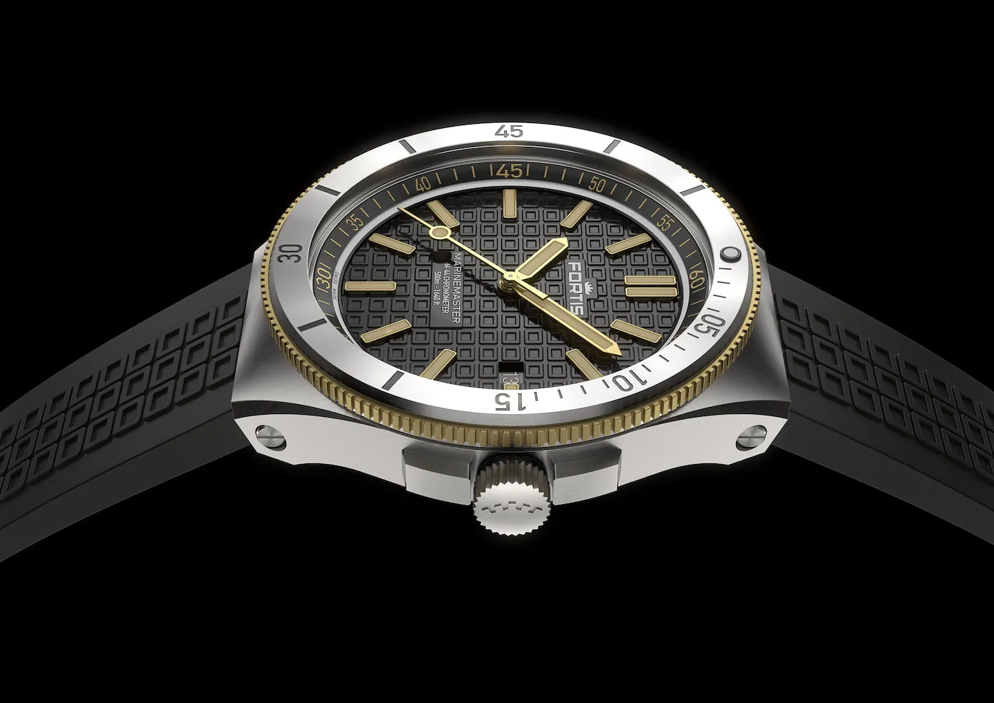 FOR Watch Marinemaster M 44 Black Resin Gold Limited Edition