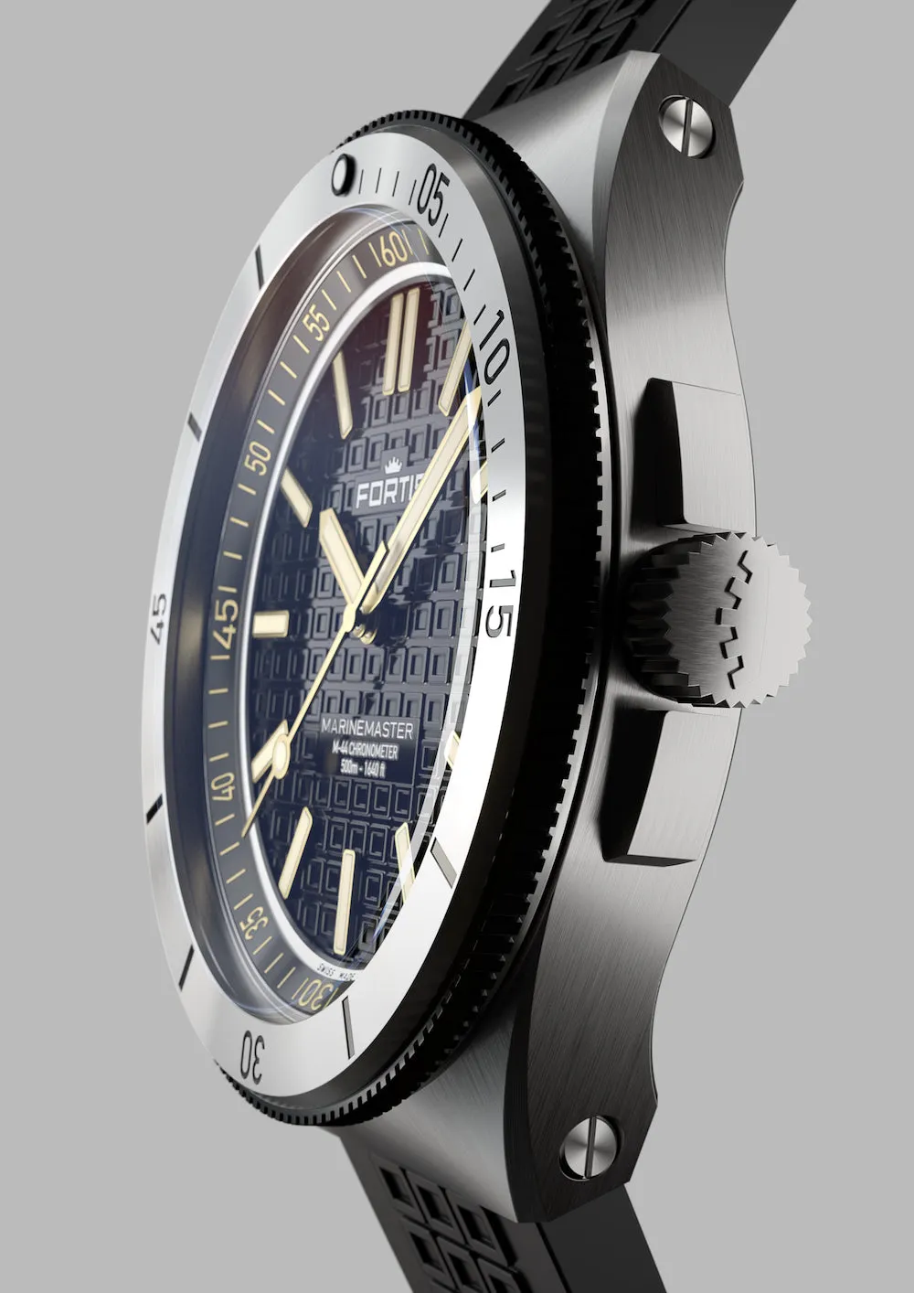 FOR Watch Marinemaster M 44 Black Resin