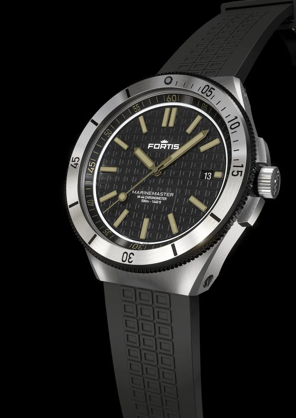 FOR Watch Marinemaster M 44 Black Resin