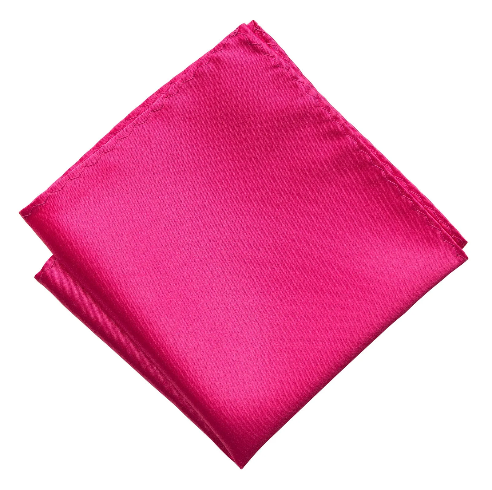 Fuchsia Pink Pocket Square. Solid Color Satin Finish, No Print