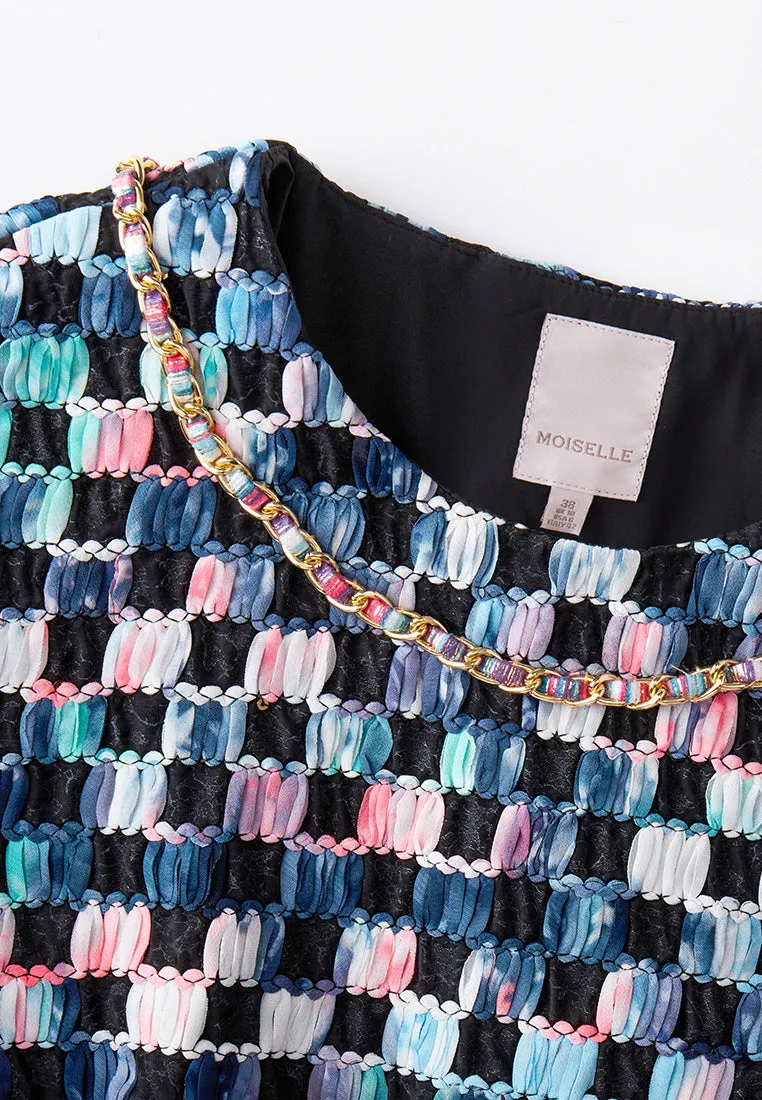 Gradient Checker Pattern Jacket