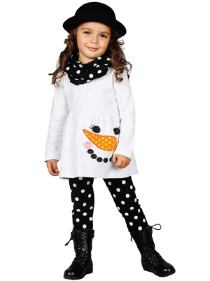 Happy Snowman Tunic, Scarf And Legging Set