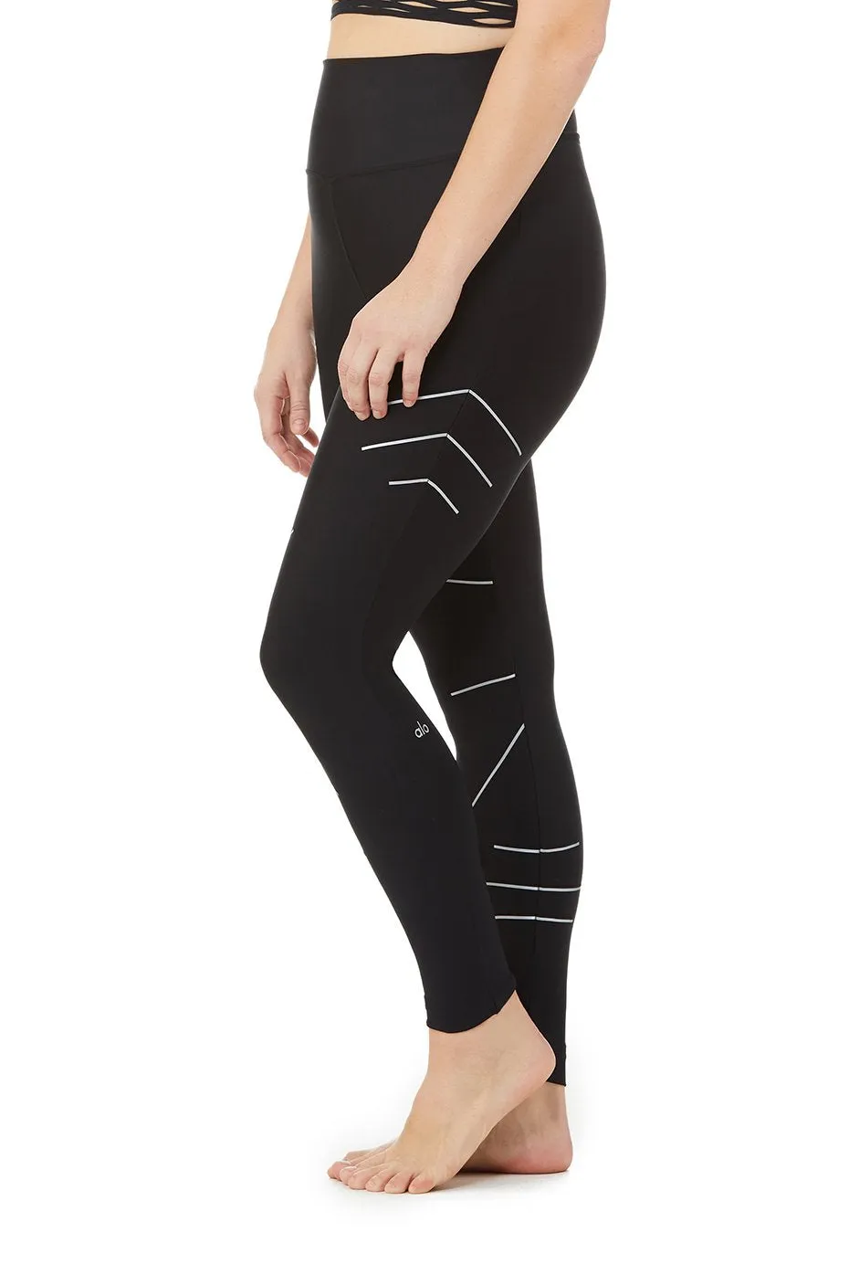 High-Waist Sequence Legging - Black