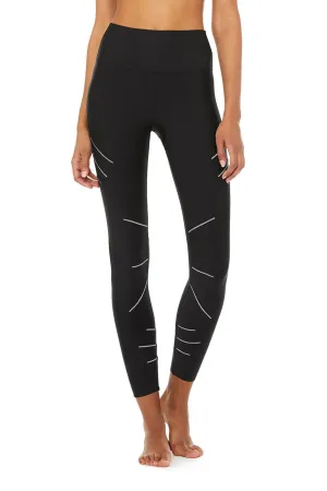 High-Waist Sequence Legging - Black