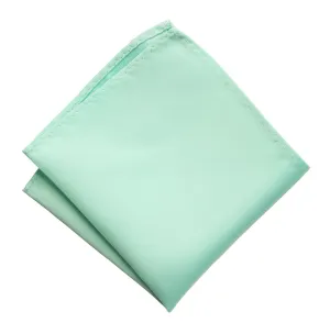 Ice Blue Pocket Square. Solid Color Satin Finish, No Print