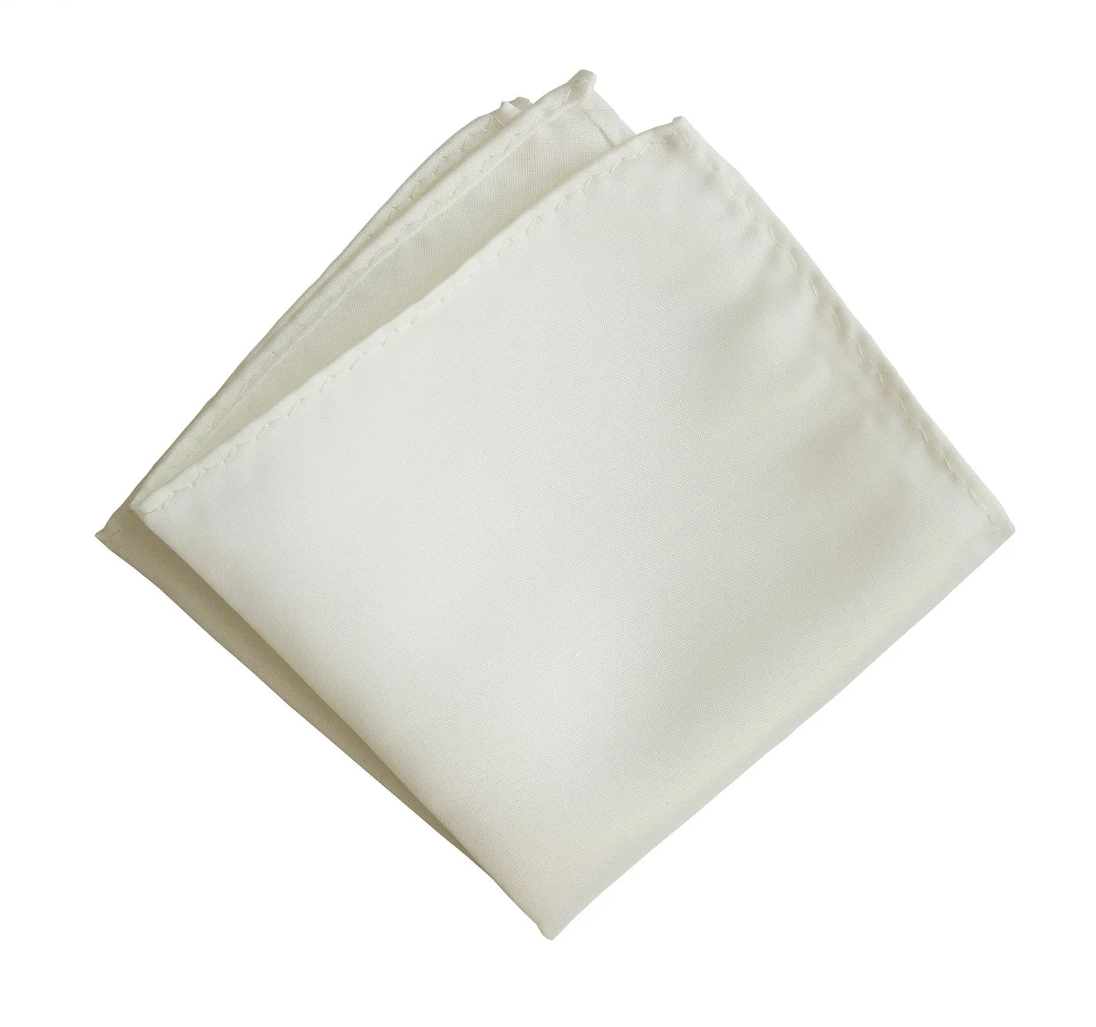 Ivory Pocket Square. Solid Color, No Print