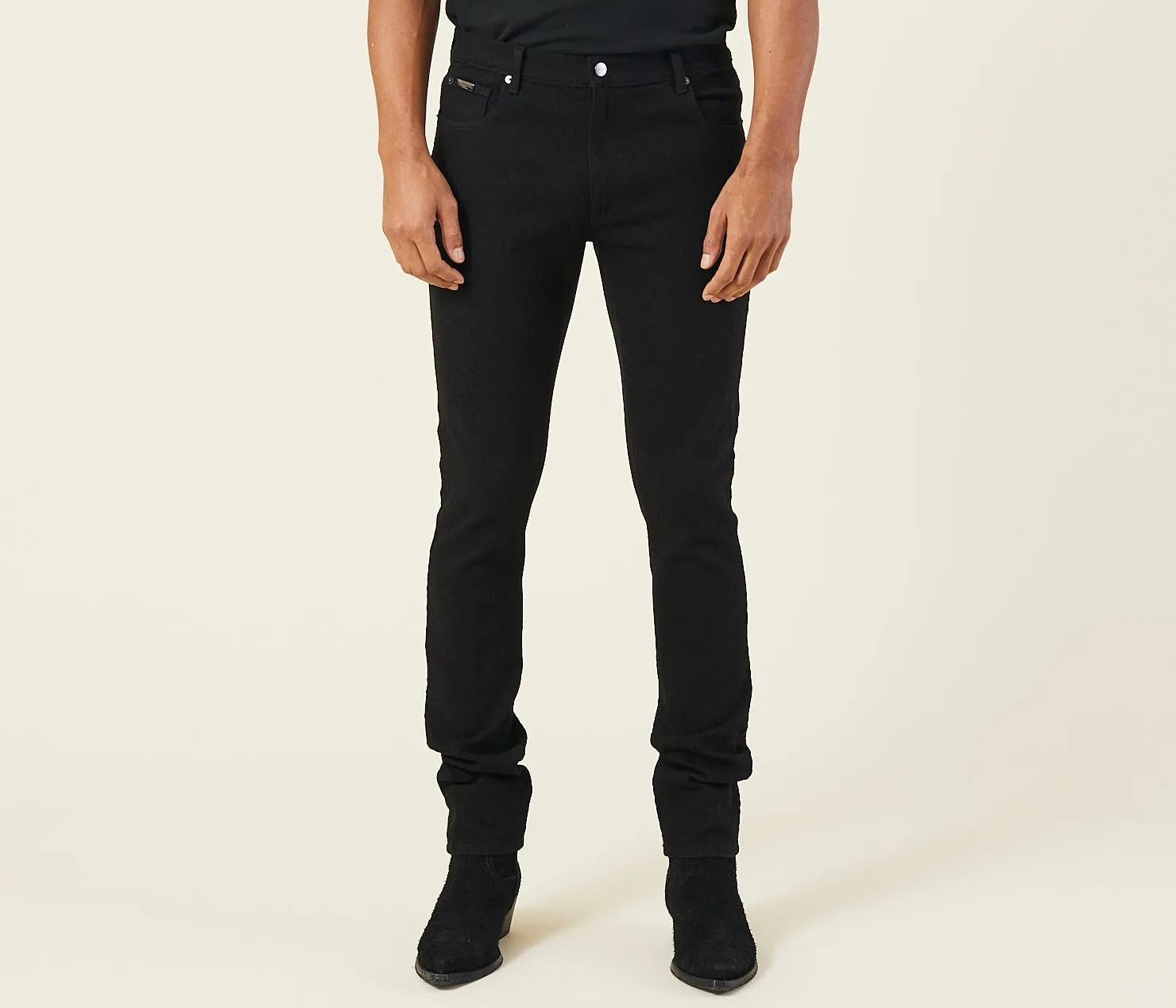 JACQUARD STACKED STRETCH JEANS