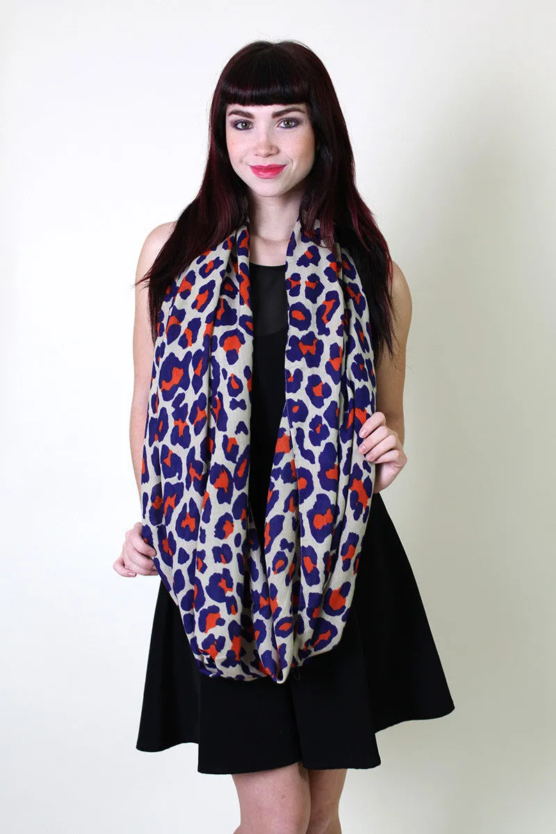 Lucia Leopard Animal Print Infinity Circle Loop Scarf