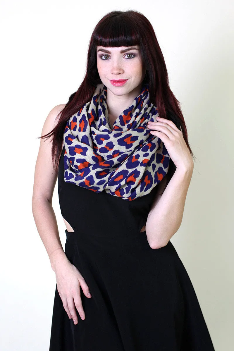 Lucia Leopard Animal Print Infinity Circle Loop Scarf