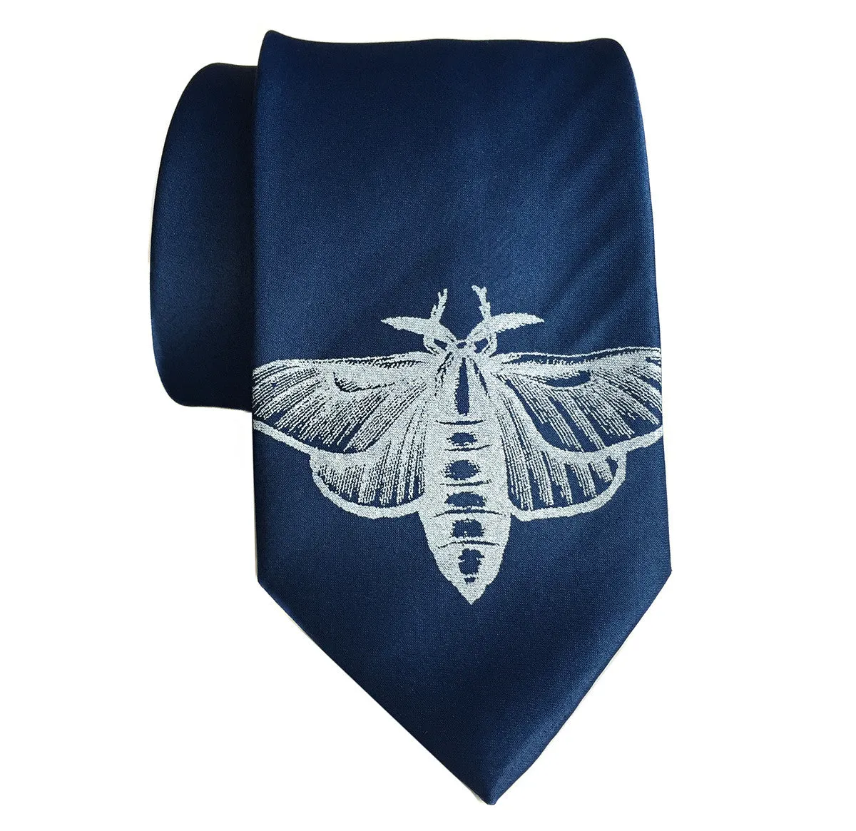 Moth Print Necktie