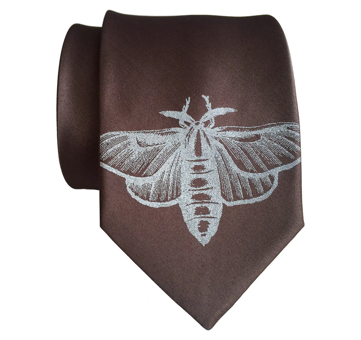 Moth Print Necktie