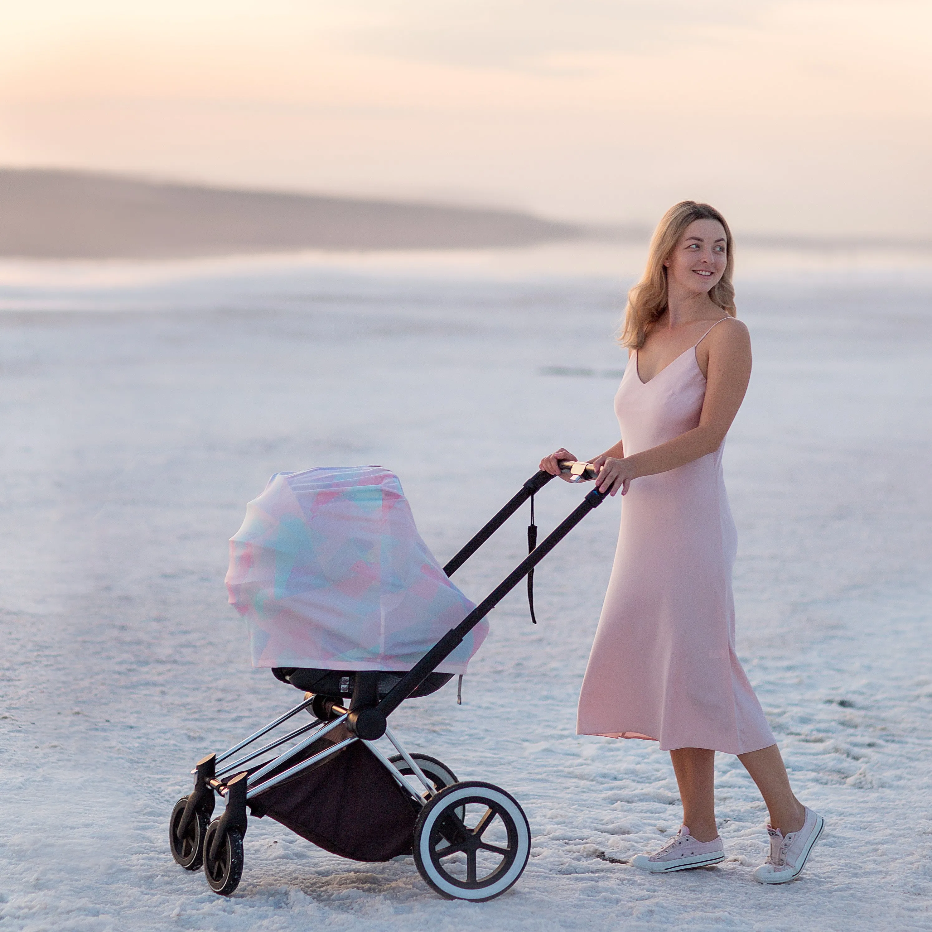 Nursing Cover for Breastfeeding (Sunrise Pink)