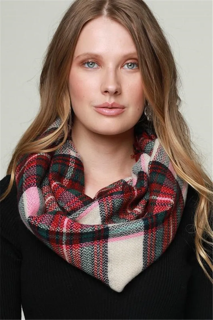 Plaid Tartan Infinity Scarf