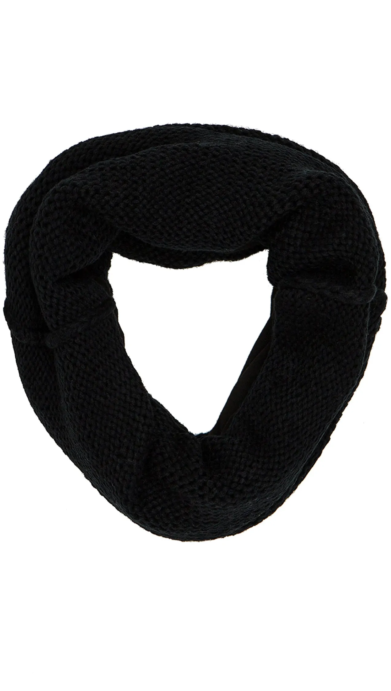 Plush Chunky Knit Neckwarmer Black