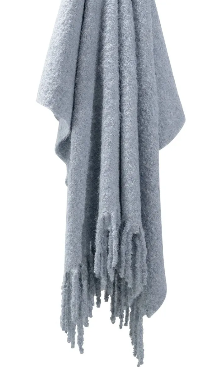 Poncho Hazy Blue Throw by Matouk