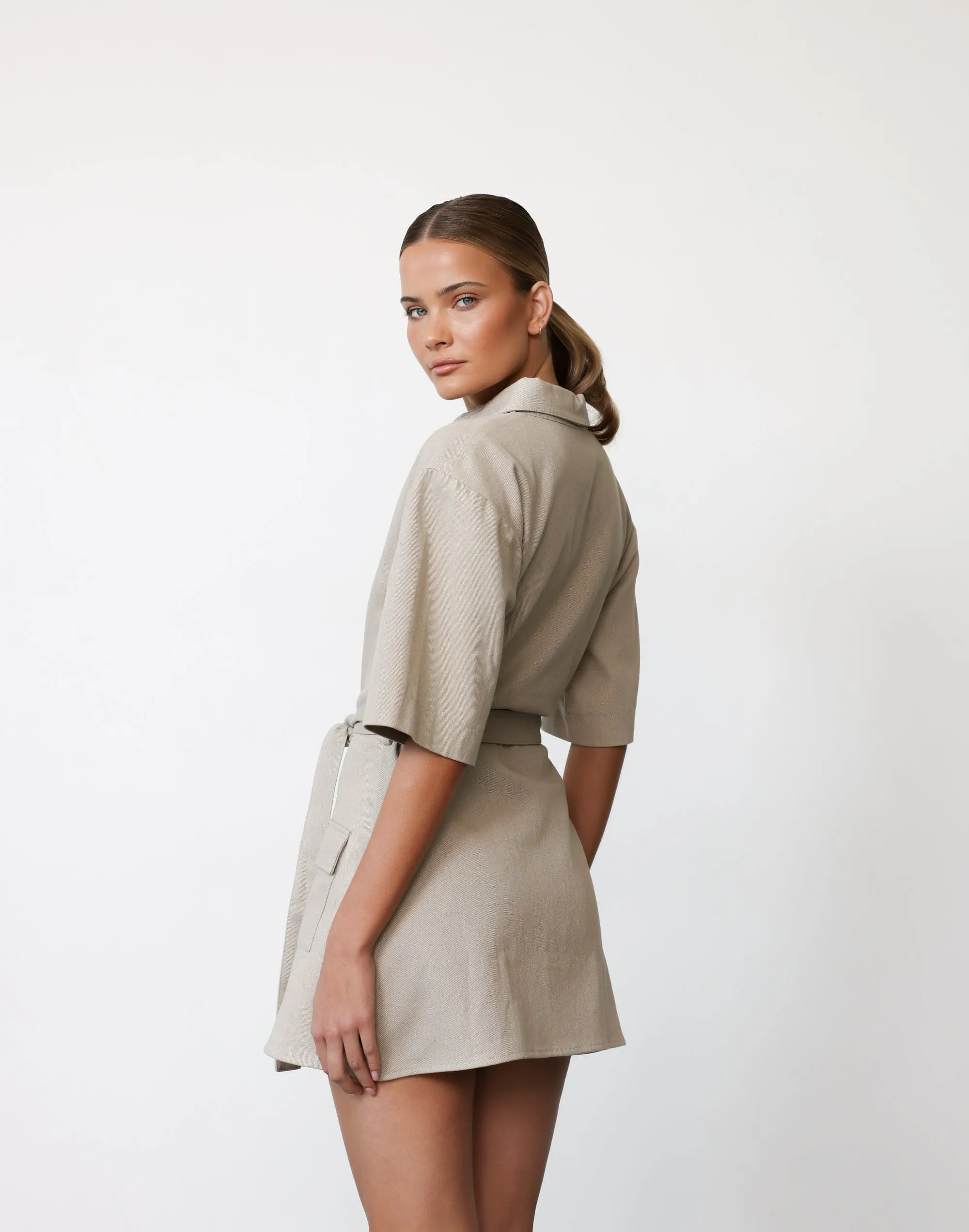 Roxy Mini Dress (Sand)