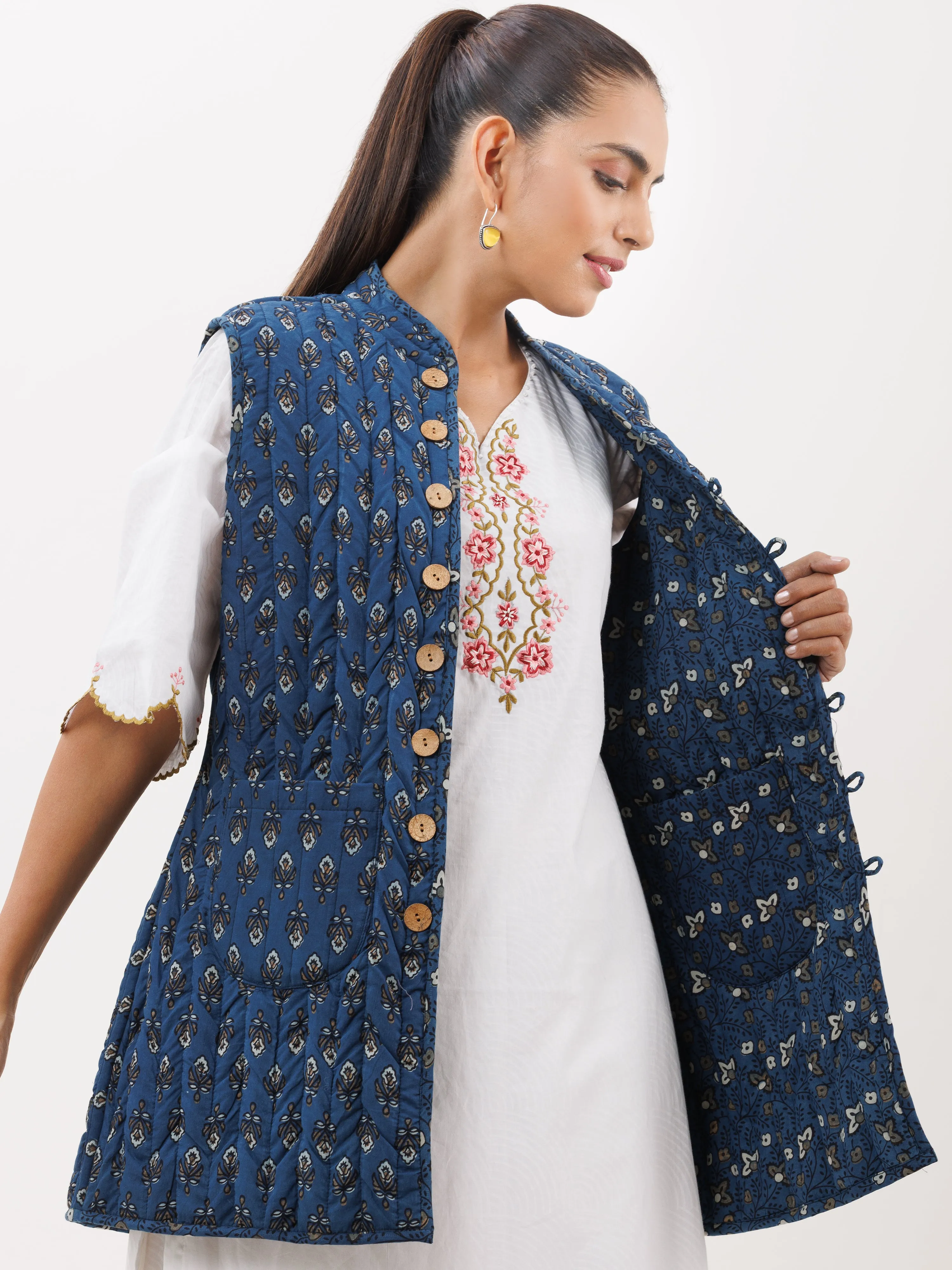 Shishir Manan Quilted Reversible Sleeveless Jacket