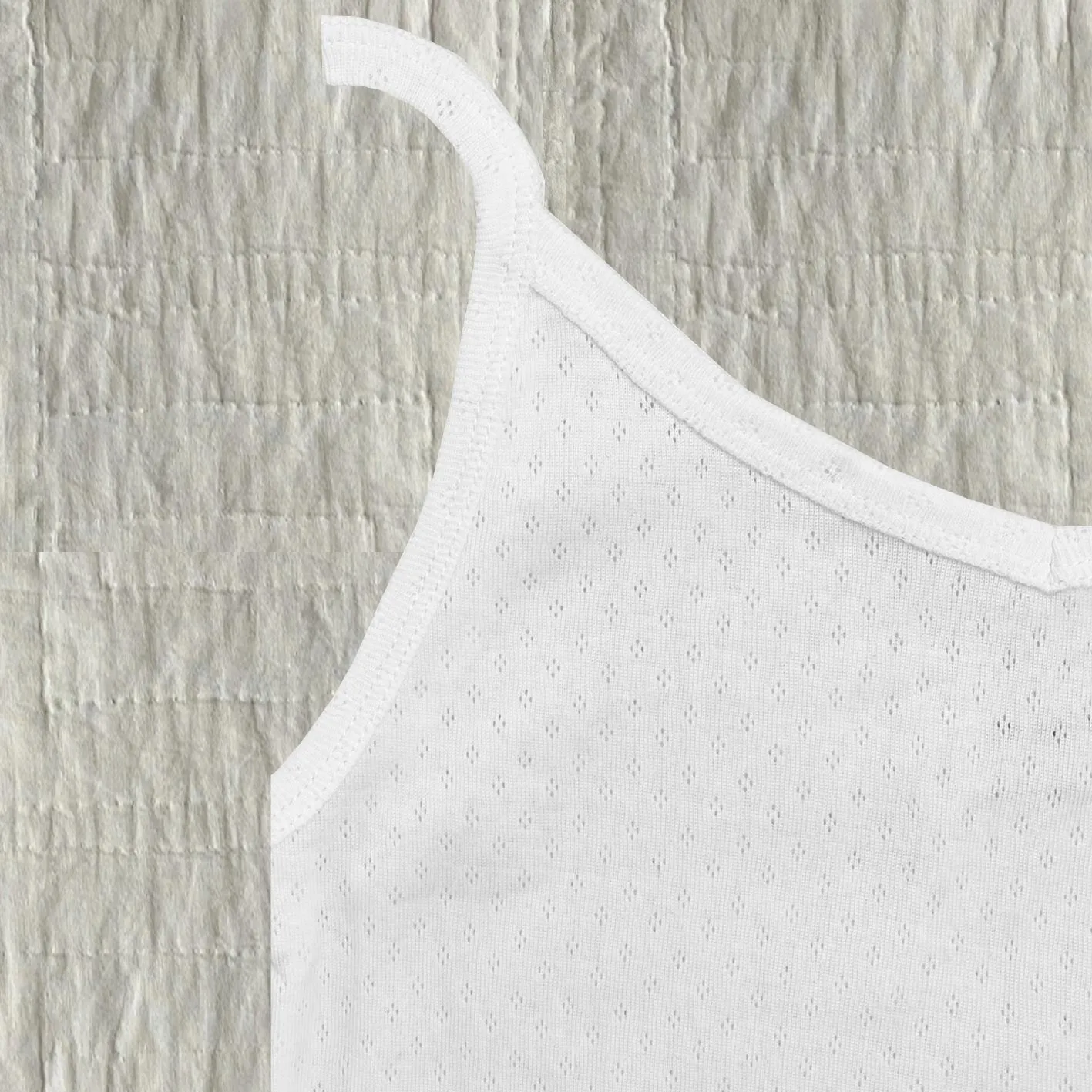 TANK TOP // WOMEN // WHITE POINTELLE