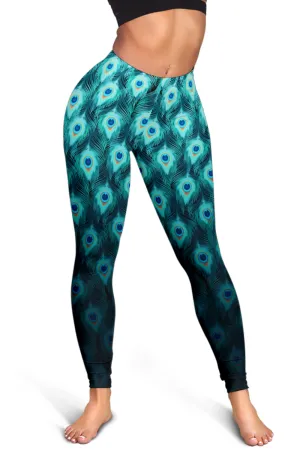 Trippy Peacock Feathers | Leggings | Mandalazed