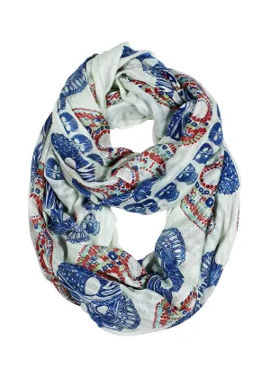 Vivian Exotic Sugar Skull Infinity Scarf