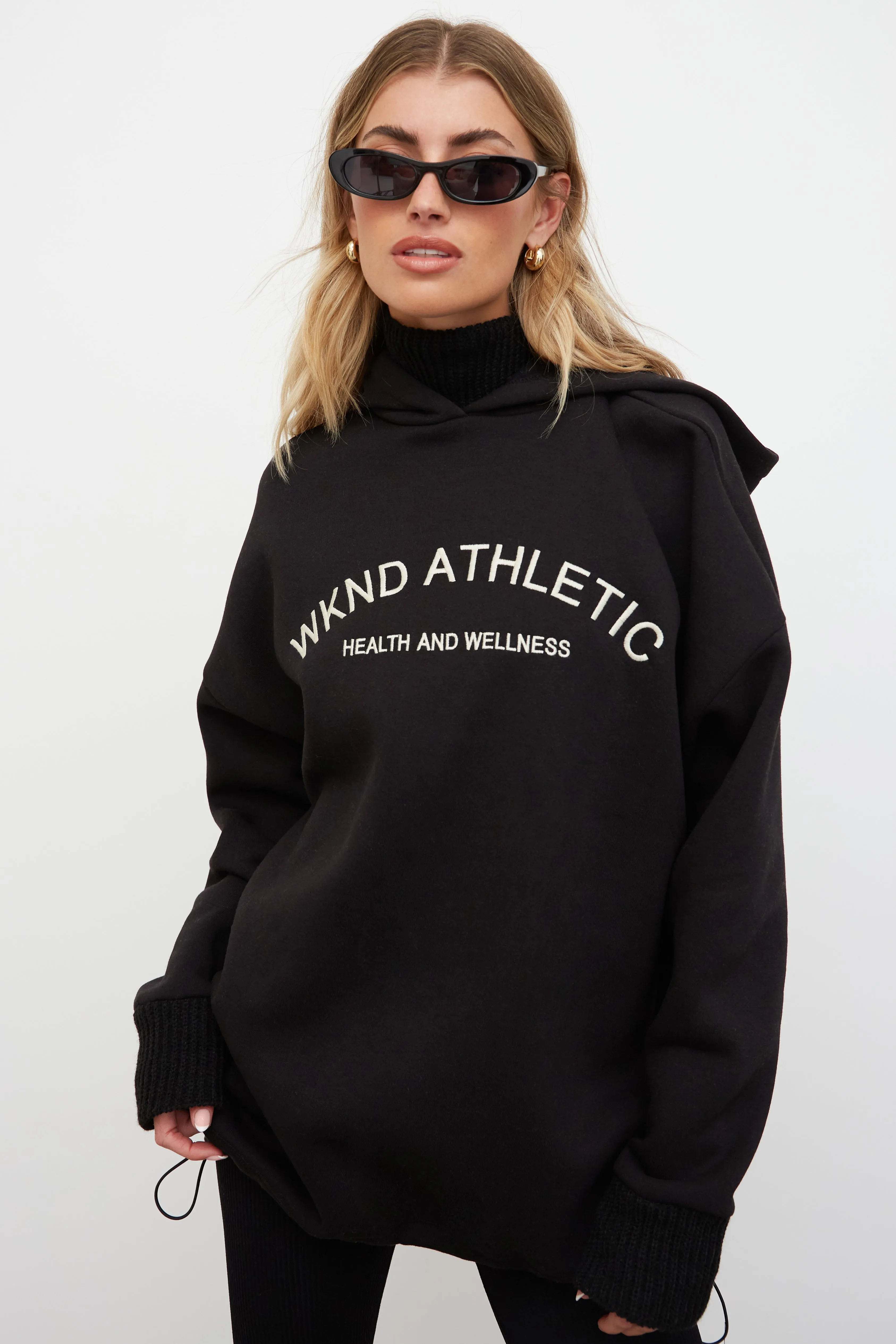 WKND ATHLETIC KNIT DETAIL HOODIE