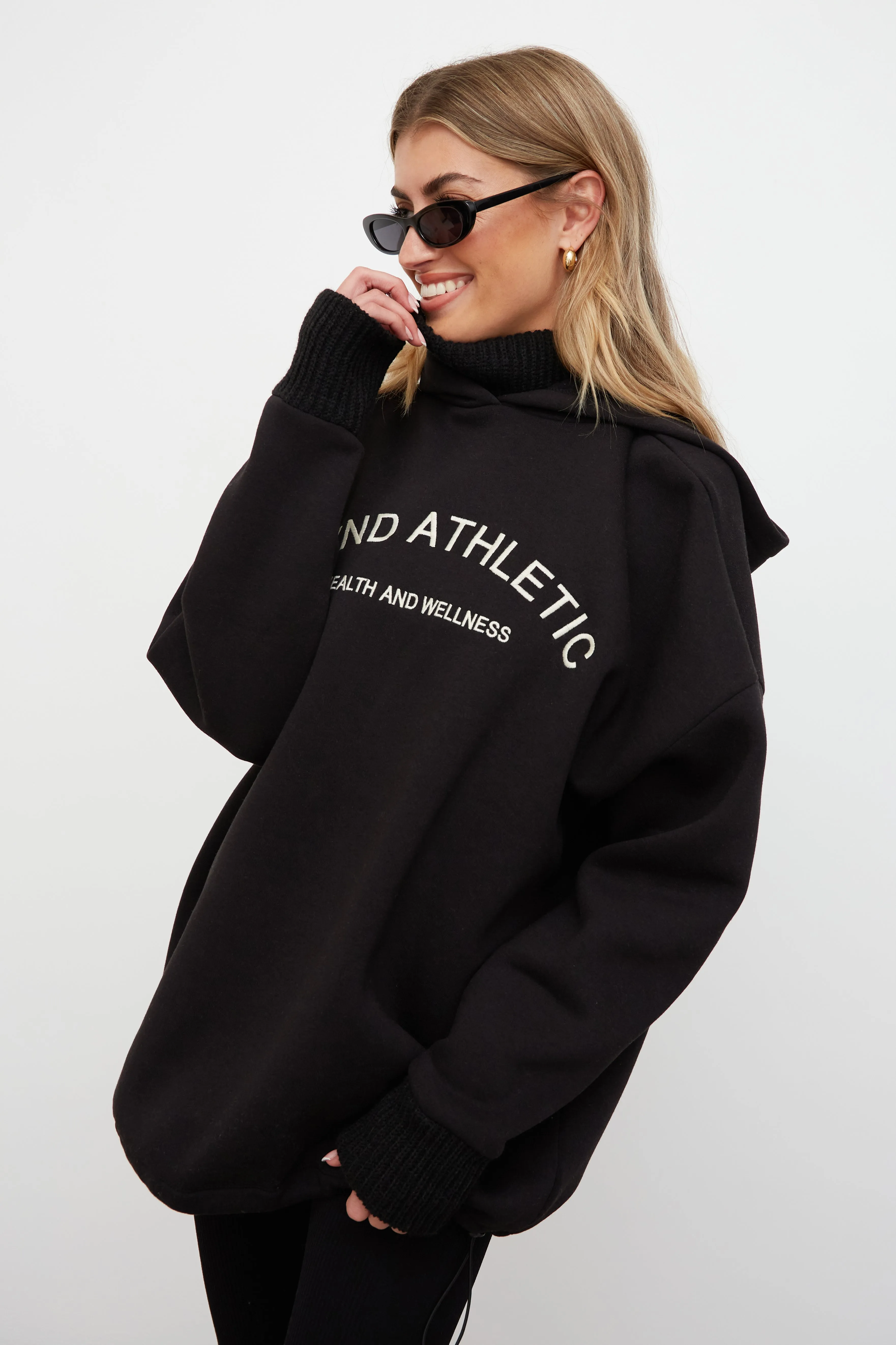 WKND ATHLETIC KNIT DETAIL HOODIE