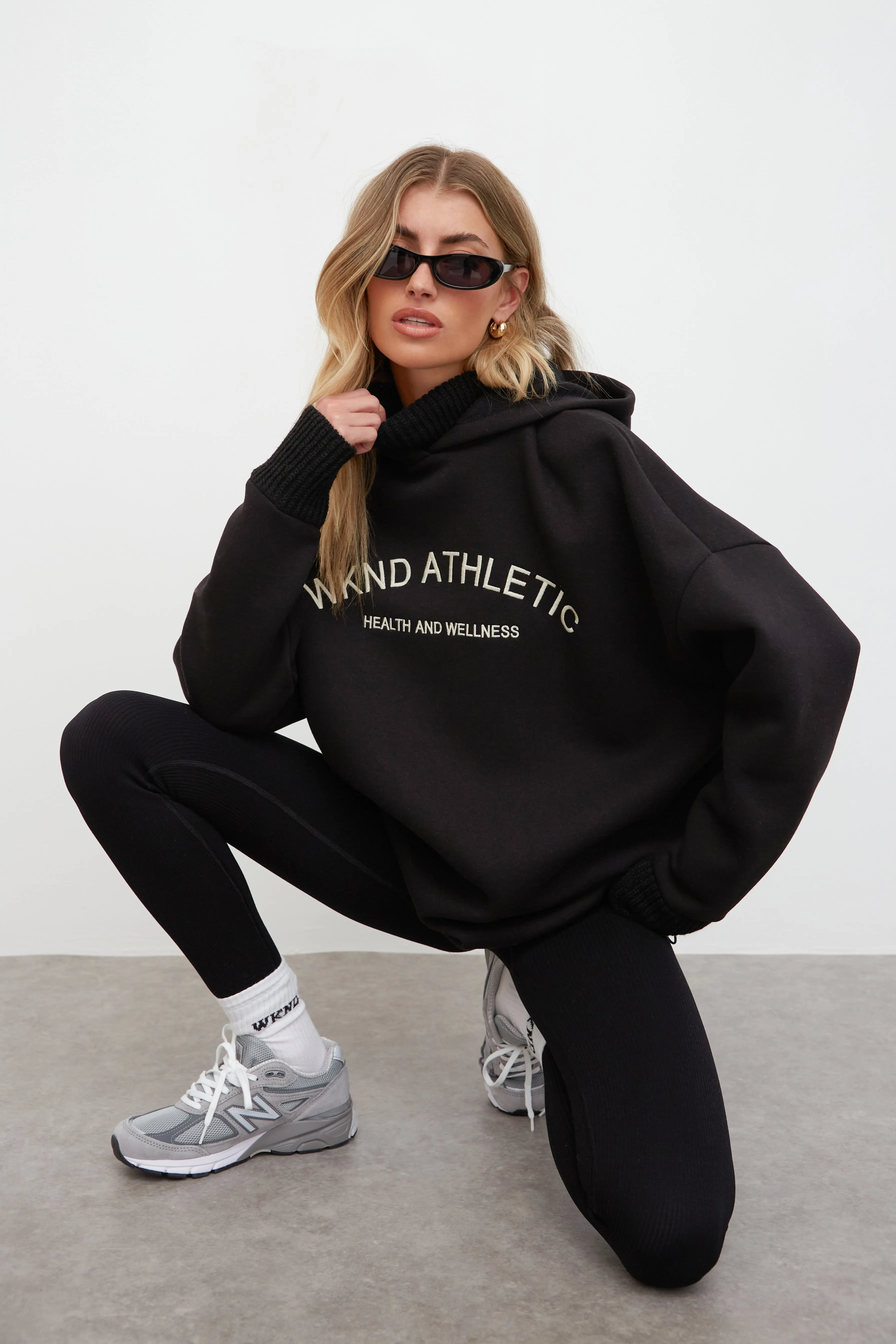 WKND ATHLETIC KNIT DETAIL HOODIE